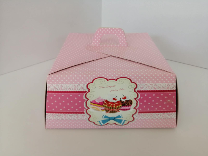 Cutii tort 30 patrate roz 50buc/set [2]