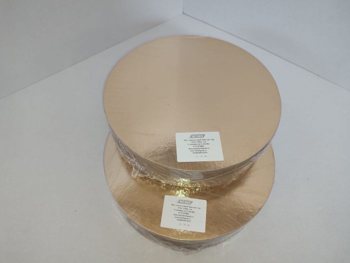 Disc carton tort D26cm G2mm auriu-negru 25buc/set [2]