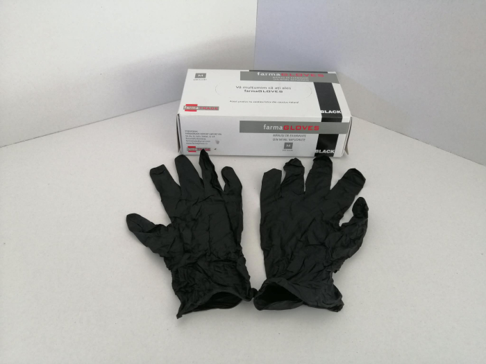 Manusi din nitril negre M 100buc/set [2]