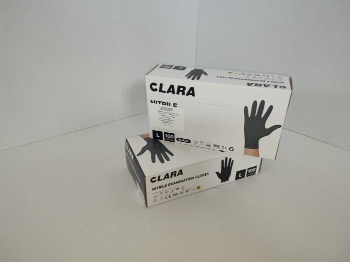 Manusi nitril nepudrate Negru Marimea L 100buc/cutie [2]