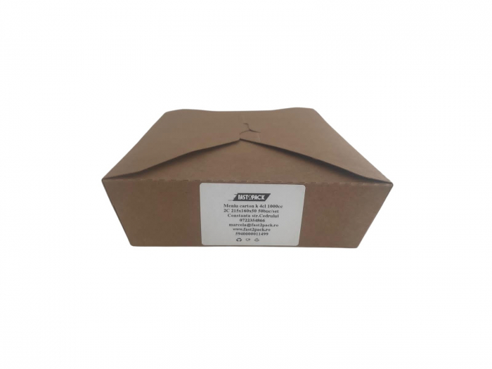 Cutii meniu carton K 4cl 2compart 215x160x50 1000cc 50buc/set [2]