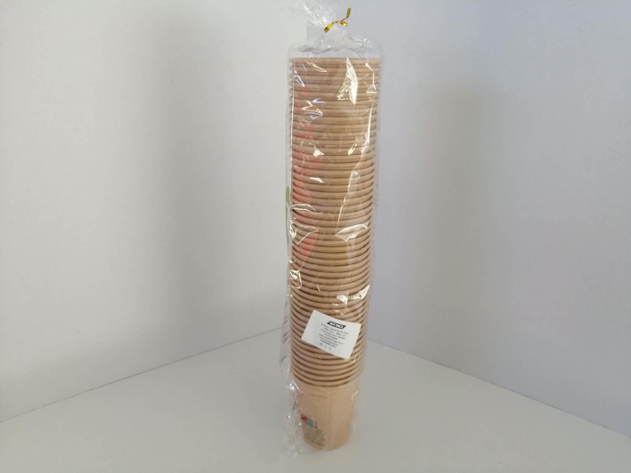 Pahar carton kraft natur D90 350cc 50 buc/set [3]
