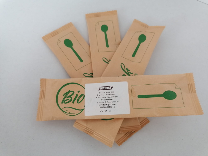 Tacam lemn eco lingura ambalat individual 50 buc/set [2]