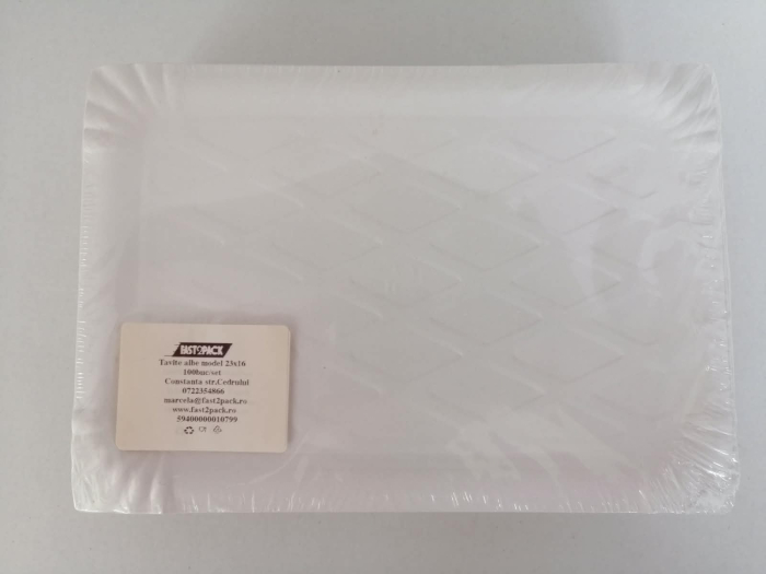 Tavite albe cu  model 23 x 16 100/set [2]