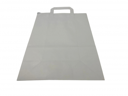 Ambalaje Fast Food - Sacose maner lat albe 26 x 13 x 36 250buc/set