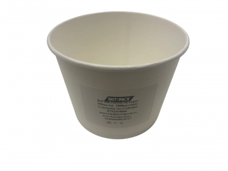 Bol din carton cu capac 400cc  50buc/set