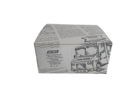 Cutii meniu carton model ziar 130x130 50buc/set [1]