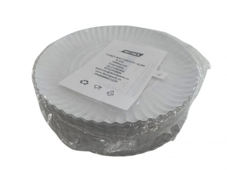 Ambalaje Diverse - Farfurii carton albe R1 D23 100buc/set