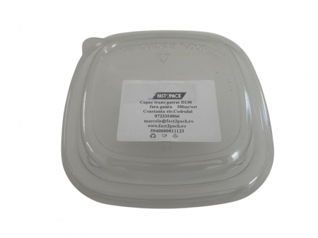 Capac transparent patrat fara gaura 130 50buc/set [1]