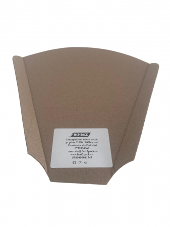 Triunghi pentru pizza carton micro natur  D500 H20 100buc/set [1]