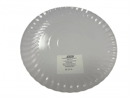 Farfurii D23 albe laminate 100buc/set [1]