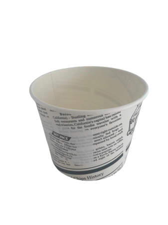 Ambalaje Fast Food - Boluri carton model ziar rotund D110 160oz 520cc 25buc/set
