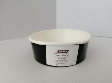 Ambalaje Fast Food - Boluri carton negru D145 500cc 50buc/set