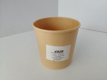 Ambalaje Fast Food - Boluri supa din carton Kraft D115  710cc  25buc/set