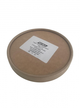 Ambalaje Fast Food - Capac carton rotund Kraft D115 plat 25buc/set