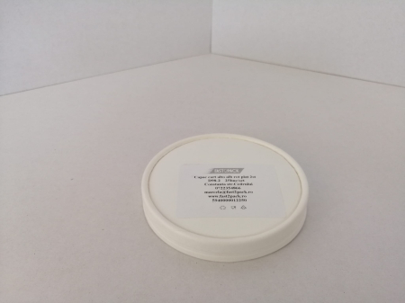 Ambalaje Fast Food - Capac carton alb plat cu 2 orificii aerisire D98-2 25buc/set