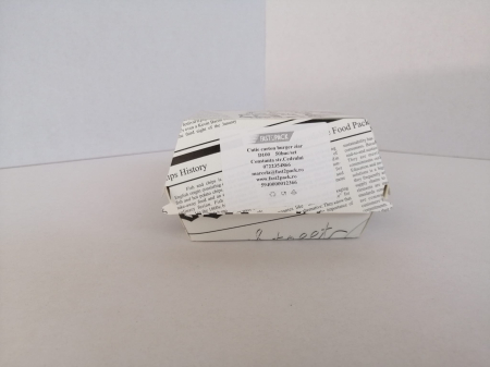 Ambalaje Fast Food - Cutie carton burger ziar D100 50buc/set