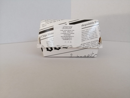 Ambalaje Fast Food - Cutie carton burger ziar D120 50buc/set