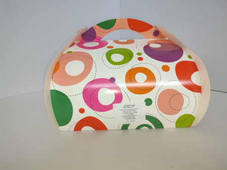 Ambalaje Cofetărie - Cutie tort cu model ABSTRACT CT1  24x24cm H16cm  25buc/set
