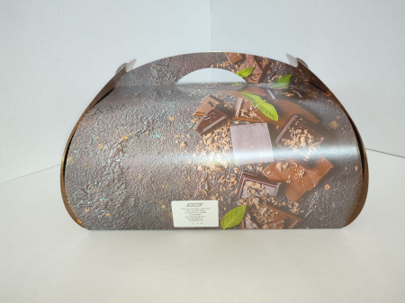Ambalaje Cofetărie - Cutie tort cu model Ciocolata-Auriu CT9  33x33cm H16cm  25buc/set