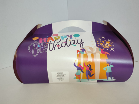 Ambalaje Cofetărie - Cutie tort cu model PARTY-Auriu CT3  35x25cm H16cm  25buc/set