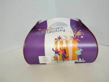 Ambalaje Cofetărie - Cutie tort cu model PARTY-Auriu CT4  30x30cm H16cm  25buc/set