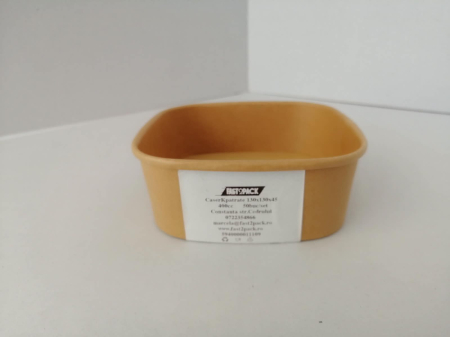 Ambalaje Fast Food - Cutii meniu patrate carton K 130x130x45 400cc 50buc/set