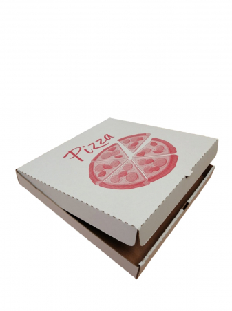 Cutii Pizza alb cu rosu 280 x 280 x 35 mm [1]