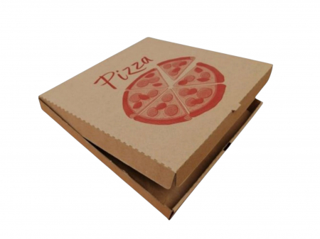 Cutii Pizza natur cu rosu 280 x 280 x 35 mm [1]