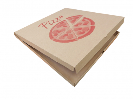 Cutii Pizza natur cu rosu 420 x 420 x 35 mm [1]