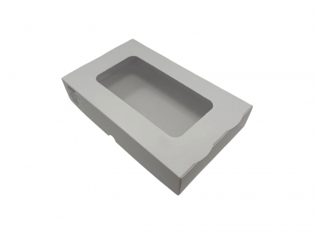 Ambalaje Cofetărie - Cutii prajituri display 26 x 16 x 5 albe 100buc/set