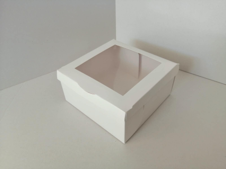 Ambalaje Cofetărie - Cutii prajituri display albe 21 x 21 x 10.5 100buc/set