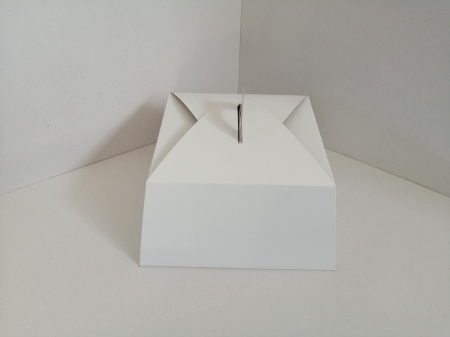 Ambalaje Cofetărie - Cutii tort 26 albe patrate S 50buc/set