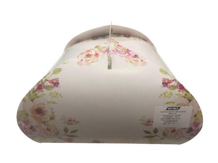 Cutii tort 26 albe tipar flori 50buc/set [1]