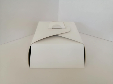 Ambalaje Cofetărie - Cutii tort 30 albe patrate S 50buc/set