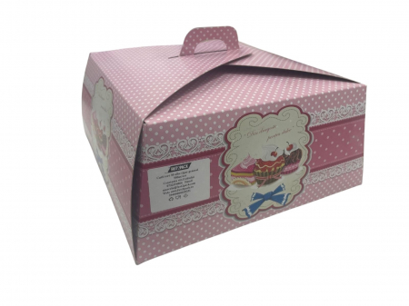 Cutii tort 30 patrate roz 50buc/set [1]