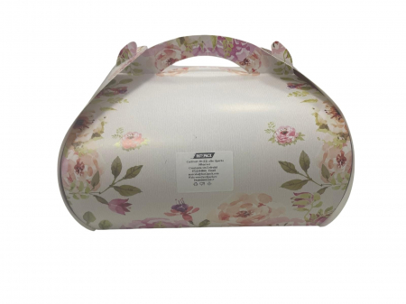 Cutii tort 30 albe tipar flori 50buc/set [1]