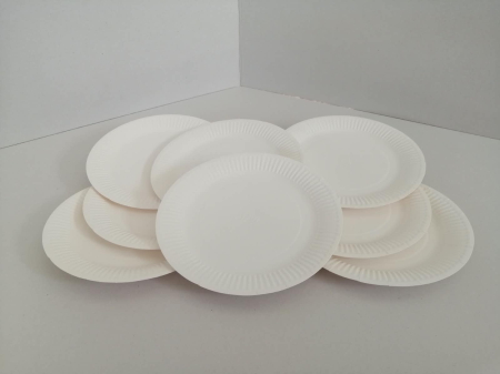 Ambalaje Fast Food - Farfurii 20cm albe 50buc/set