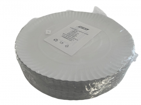 Ambalaje Diverse - Farfurii carton albe R3 D30 100buc/set