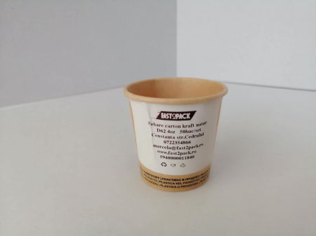 Ambalaje Diverse - Pahar carton 4oz D62  50 buc/set