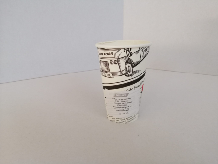 Ambalaje Fast Food - Pahar carton tip ziar 10oz D80 50buc/set