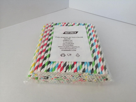 Ambalaje Fast Food - Paie de hartie colorate D6x220 250buc/set