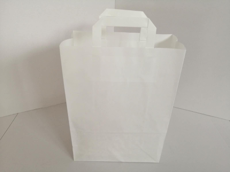 Ambalaje Fast Food - Sacose maner lat albe 26 x 13 x 36 250buc/set