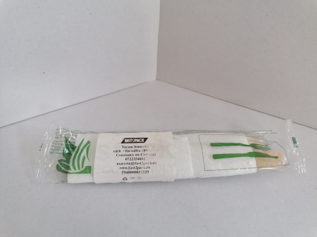 Ambalaje Diverse - Tacam lemn eco cutit + furculita 100buc/set