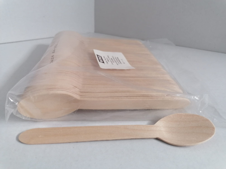 Ambalaje Diverse - Tacam lemn eco lingura 16cm 100buc/set
