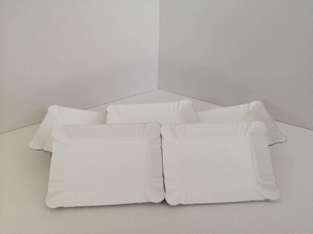 Ambalaje Fast Food - Tăvițe Albe T4 16 x 12 cm – Set de 100 Bucăți