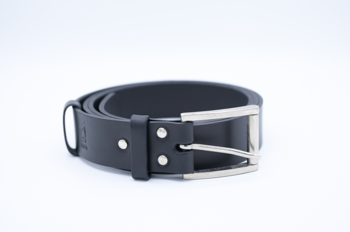 Curea bărbătească din piele italiană premium de taur, culoare neagră – Fcris Handmade [3]