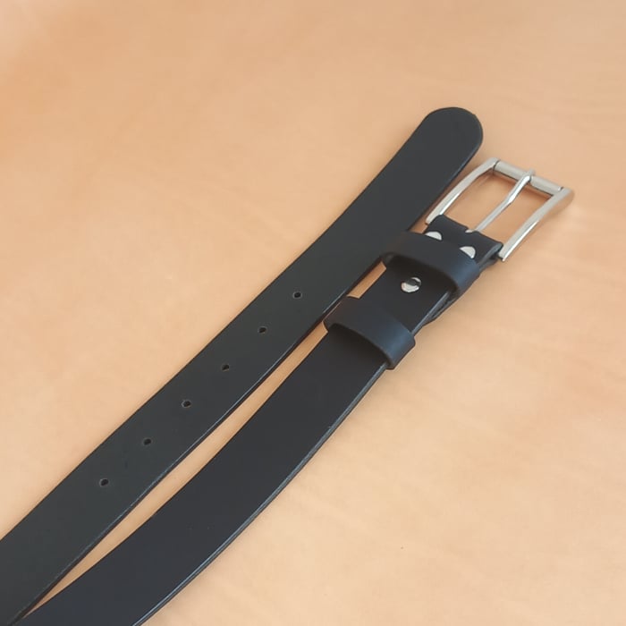 Curea din piele naturala,negru mat [9]