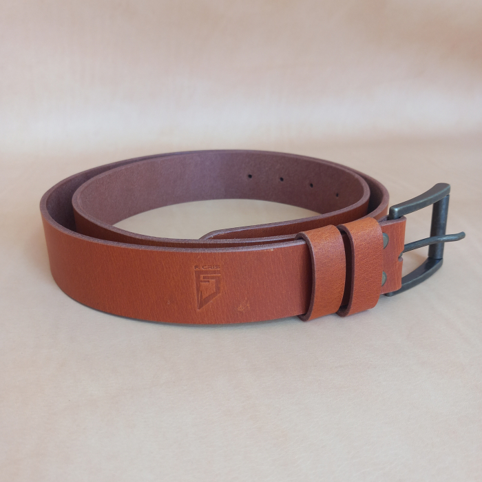 Curea bărbați din piele naturală de bovină maro – stil casual [5]