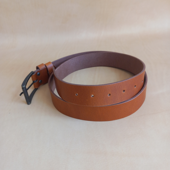 Curea bărbați din piele naturală de bovină maro – stil casual [7]